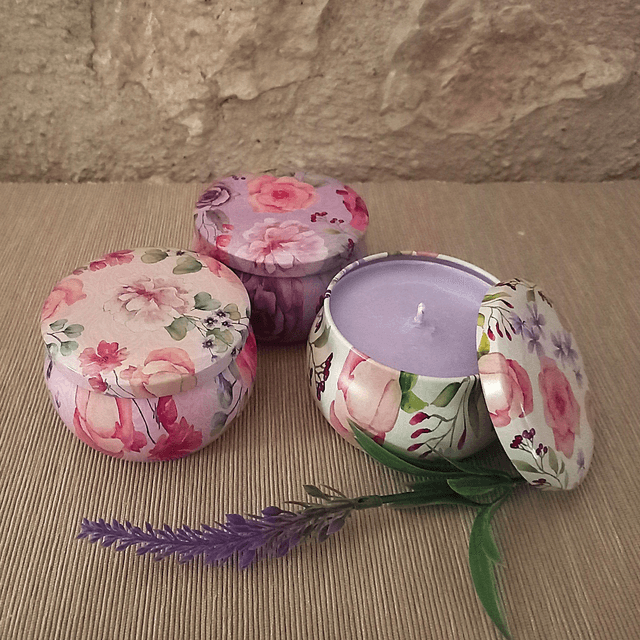 A Lulu Lavender Soy Wax and Lavender Candle in a Tin