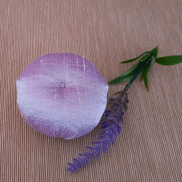 Pure Silk Lavender Sachet made with Light Lavender Dupion Silk