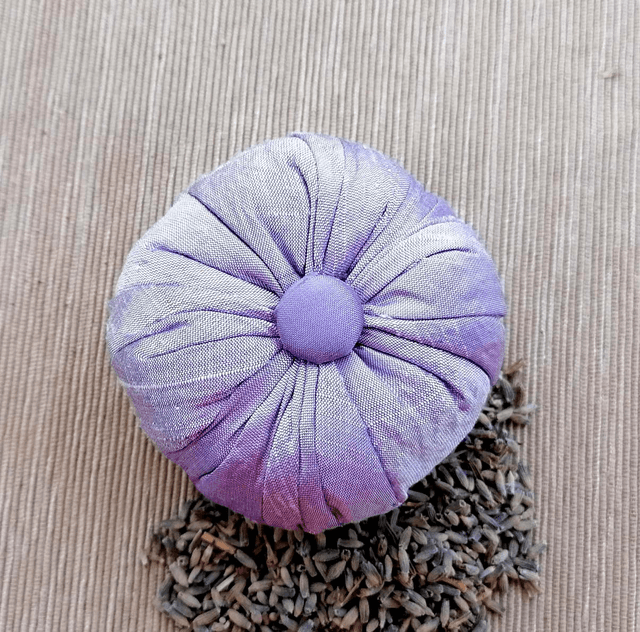 Pure Silk Lavender Sachet made with Light Lavender Dupion Silk
